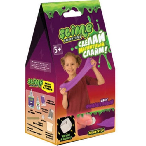 Малый набор для девочек Slime "Лаборатория", фиолетовый магнитный, 100 гр.